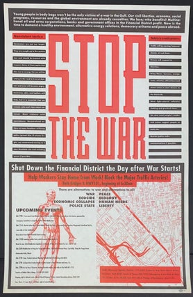 Cat.No: 328105 Stop the War. Shut Down the Financial District the Day after War Starts!...