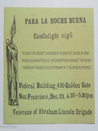 Cat.No: 328150 Para la Noche Buena, Candlelight vigil [invitation card