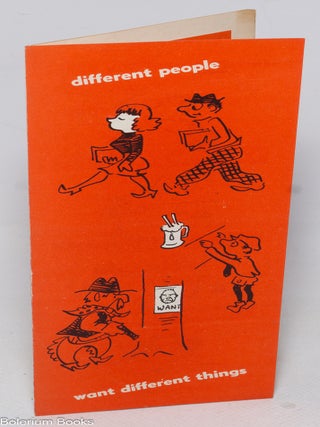 Cat.No: 328287 Different people want different things