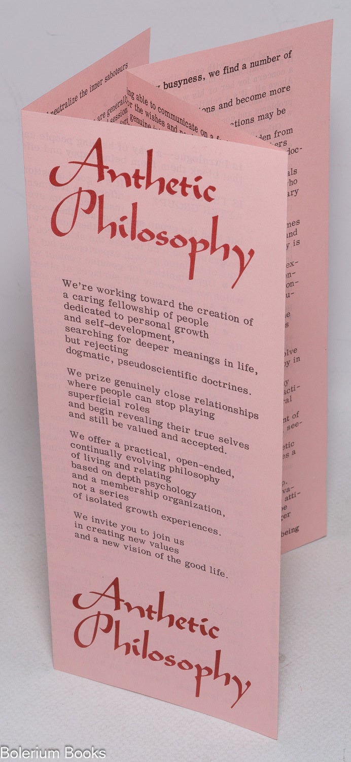 Anthetic philosophy | James Elliot