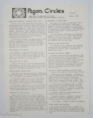 Cat.No: 328414 Pagan Circles, issue #6 (August 1981