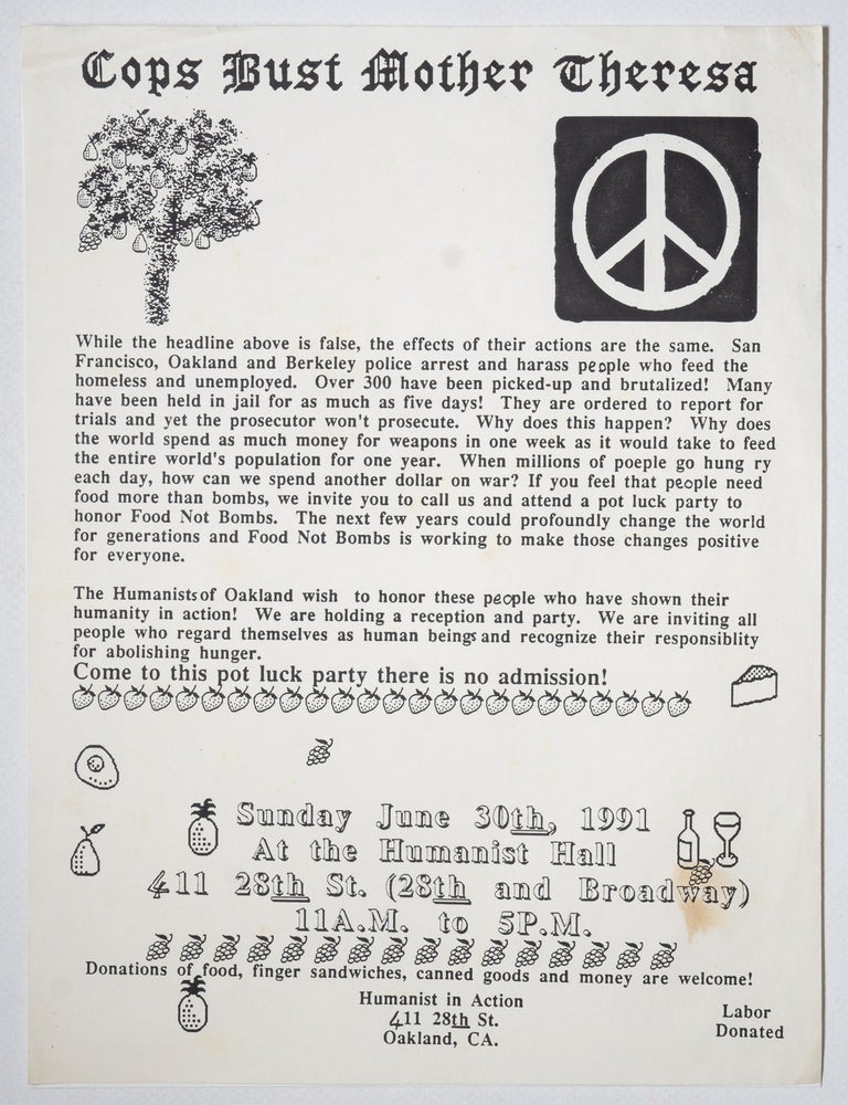 Cat.No: 328496 Cops Bust Mother Theresa [handbill]
