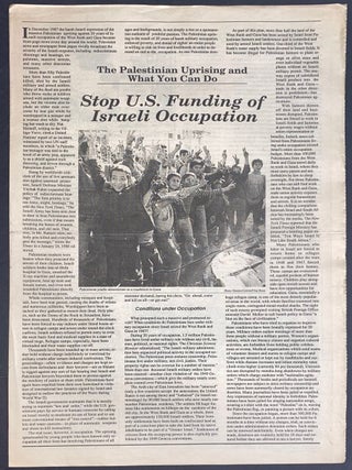 Cat.No: 328798 The Palestinian Uprising and What You Can do. Stop US Funding of Israeli...