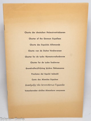Cat.No: 329166 Charta der deutschen Heimatvertriebenen / Charter of the German expellees
