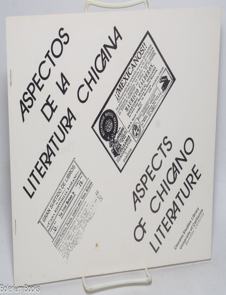 Cat.No: 329529 Aspectos de la Literatura Chicana / Aspects of Chicano Literature