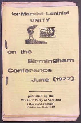 Cat.No: 329566 [Group of 22 documents related to the 1977 Birmingham Conference of...