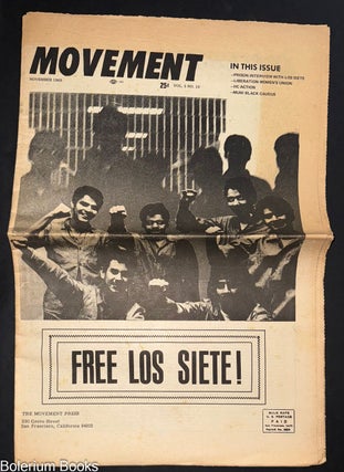 Cat.No: 330003 The Movement: Vol. 5, No. 10 (November 1969) Free Los Siete! Joseph Blum,...