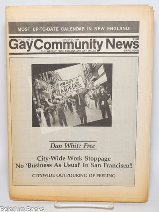 Cat.No: 330403 GCN: Gay Community News; the weekly for lesbians and gay males; vol. 11,...