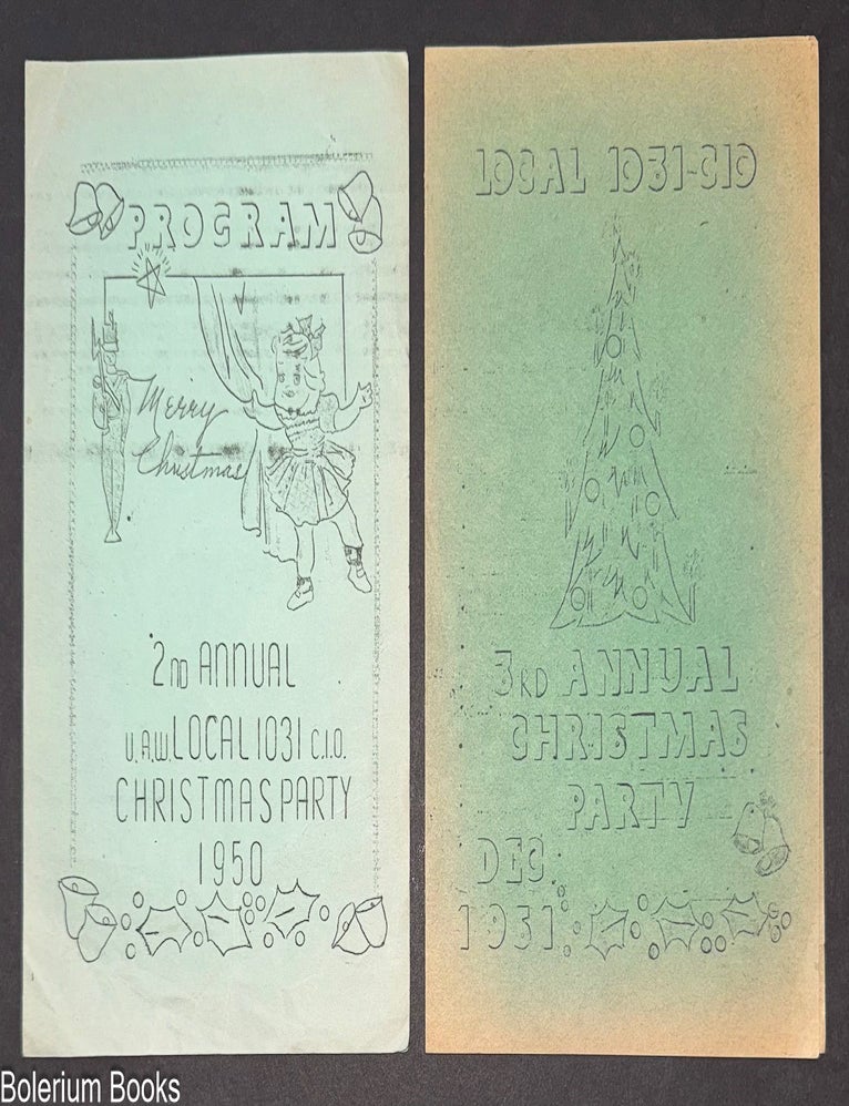 Cat.No: 330685 [Programs for two Christmas parties of Local 1031, CIO]