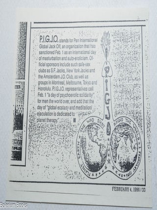 Cat.No: 330762 P.I.G.J.O. [leaflet