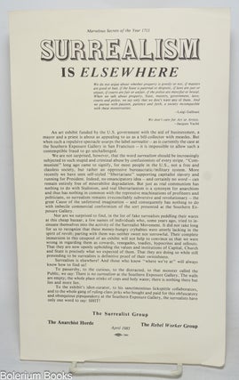 Cat.No: 330892 "Surrealism Is Elsewhere!" [broadside