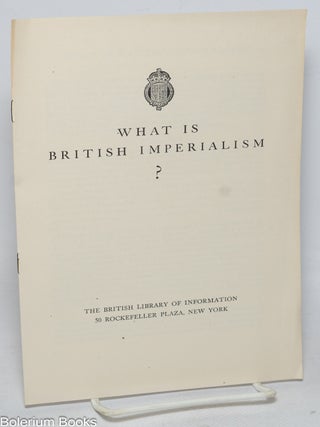 Cat.No: 330925 What is British Imperialism?