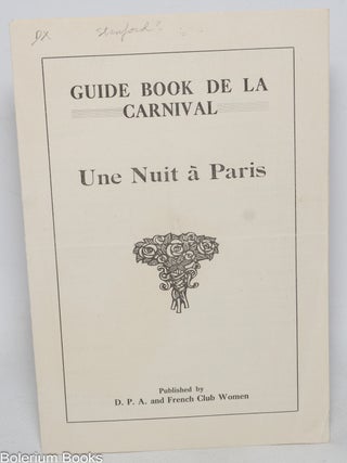 Cat.No: 330954 Guide Book de la Carnival