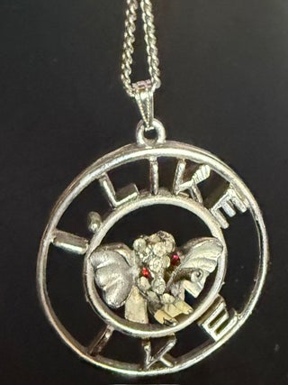 Cat.No: 331003 I Like Ike [pendant with rhinestone elephant