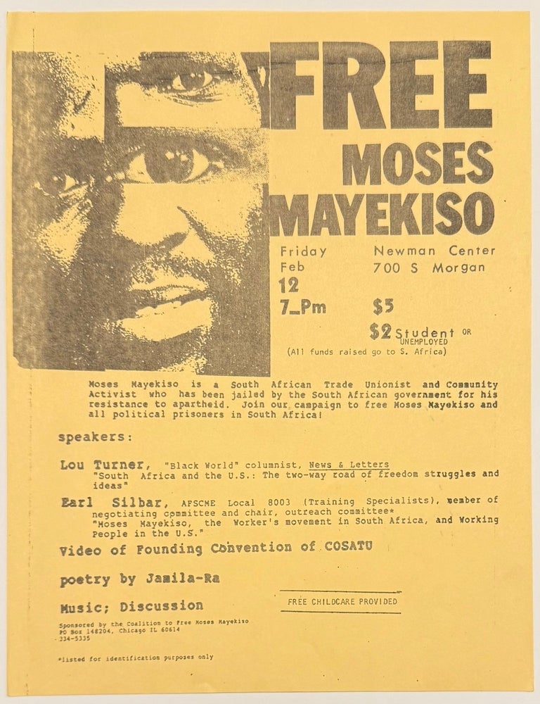Cat.No: 331085 Free Moses Mayekiso [handbill]
