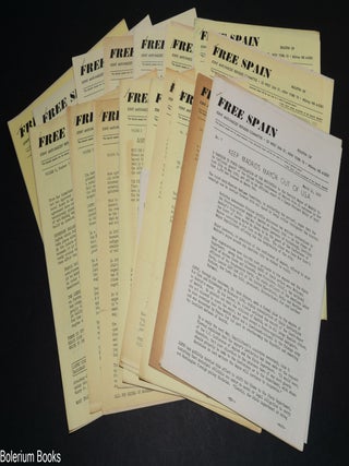 Cat.No: 331171 Free Spain: bulletin of Joint Anti-Fascist Refugee Committee. [21 issues