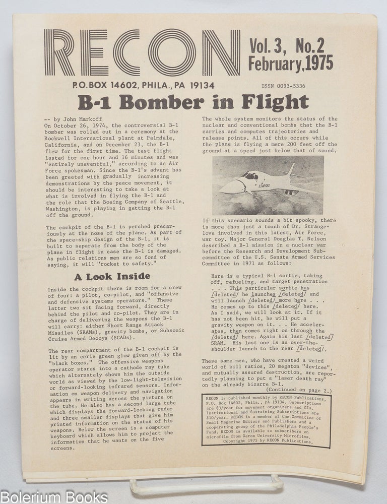 Cat.No: 331291 Recon. Vol. 3, no 2 February 1975