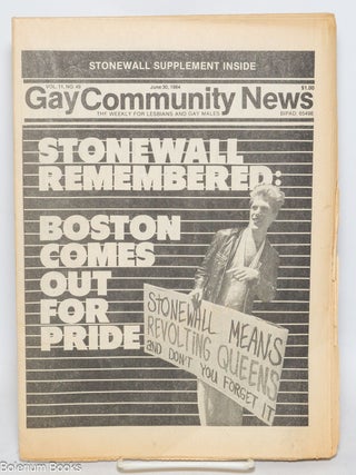 Cat.No: 331567 GCN: Gay Community News; the weekly for lesbians and gay males; vol. 11,...