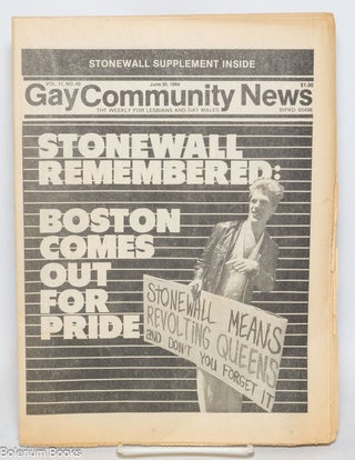Cat.No: 331567 GCN: Gay Community News; the weekly for lesbians and gay males; vol. 11,...