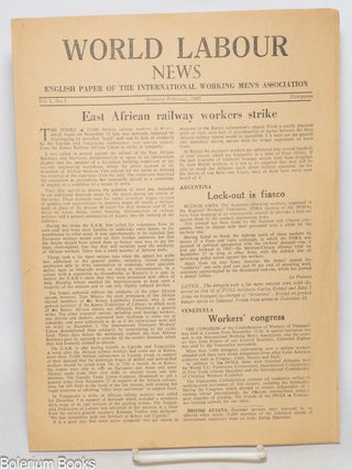 Cat.No: 331707 World Labour News; English paper of the International Workingmen's...