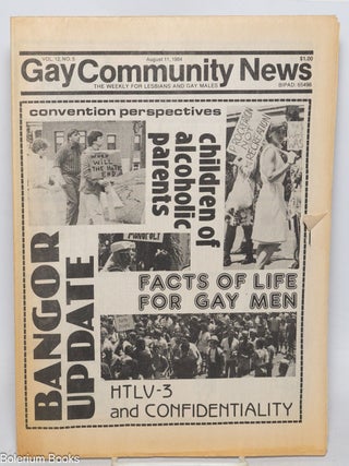 Cat.No: 331857 GCN: Gay Community News; the weekly for lesbians and gay males; vol. 12,...