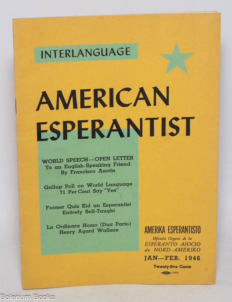Cat.No: 331891 American Esperantist, vol. 61, no. 1-2 (Jan/Feb 1946