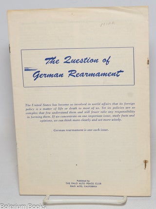 Cat.No: 332072 The Question of German Rearmament