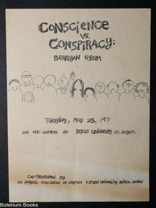 Cat.No: 332191 Conscience vs. Conspiracy: Berrigan Forum, Tuesday, May 25, 1971