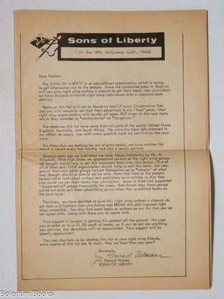 Cat.No: 332972 Sons of Liberty. J. Konrad Warner