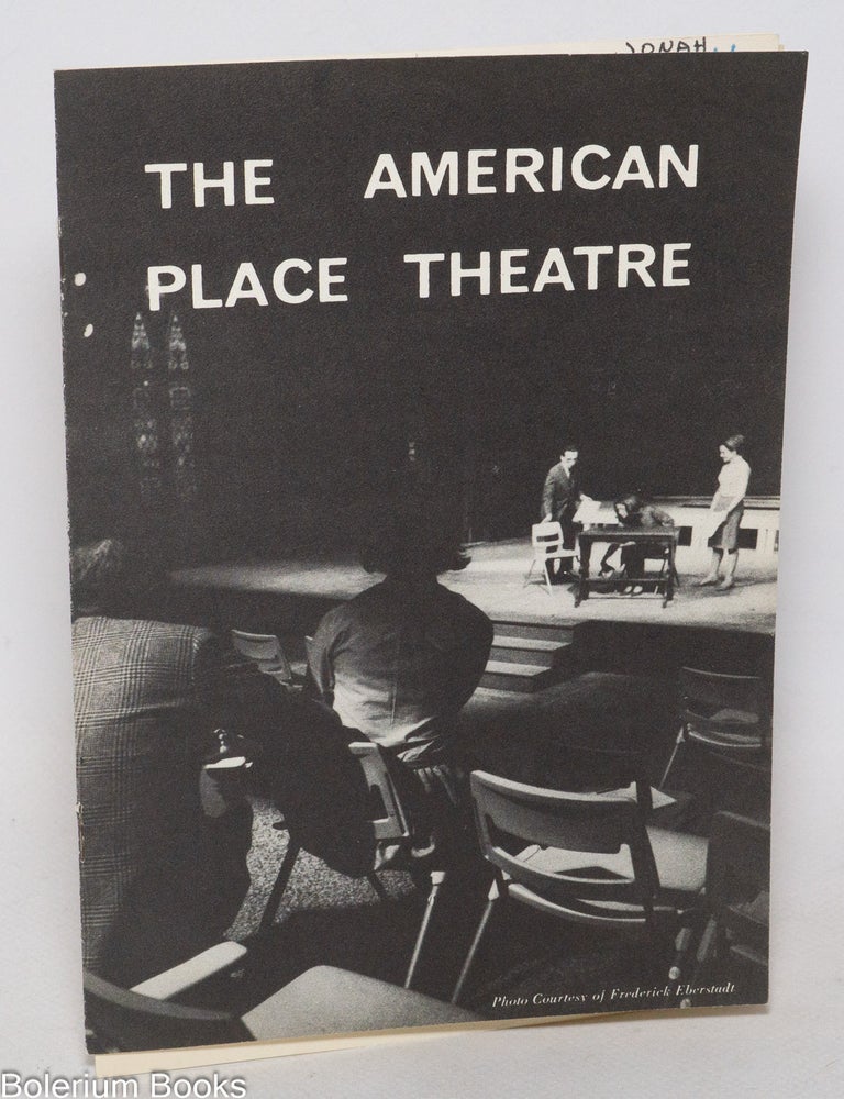 Cat.No: 333110 The American Place Theatre at St. Clement's Church presents "Jonah" [program]. Paul Goodman.