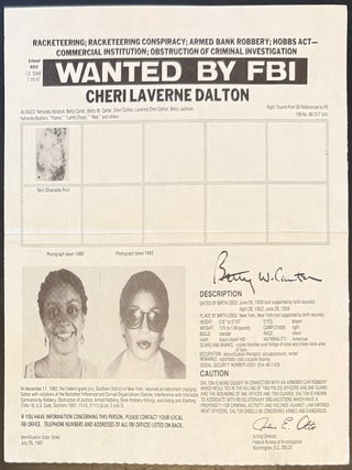 Cat.No: 333227 Wanted by FBI: Cheri Laverne Dalton [wanted poster