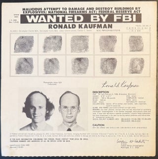 Cat.No: 333230 Wanted by FBI / Ronald Kaufman [wanted poster
