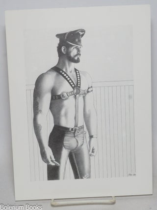 Cat.No: 333296 Untitled illustration of a Leatherman in leather chest harness, motorcycle...