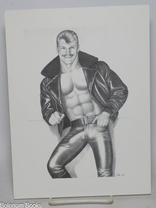 Cat.No: 333297 Untitled illustration of a Leatherman in leather jacket and biker pants...