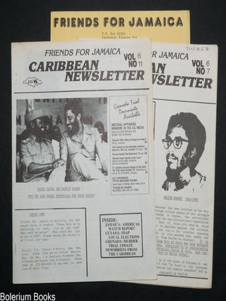 Cat.No: 333437 Friends for Jamaica Caribbean Newsletter [two issues