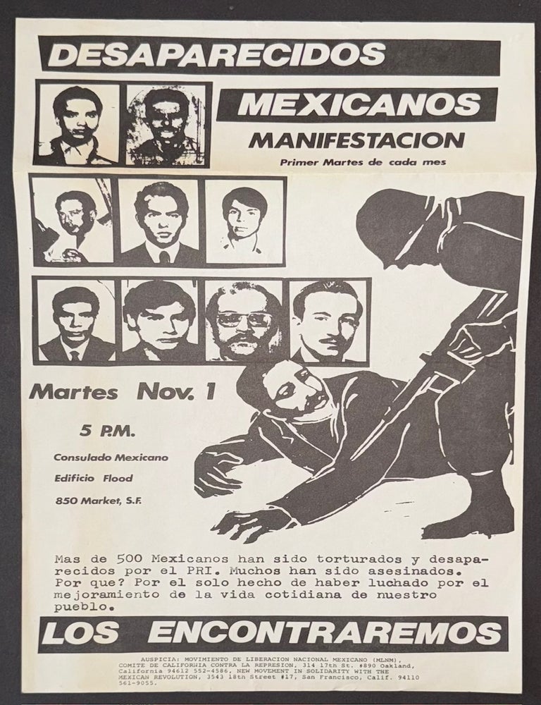 Cat.No: 333454 Desaparecidos Mexicanos. Manifestacion primer Martes de cada mes [handbill