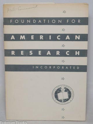 Cat.No: 333492 Foundation for American Research Incorporated