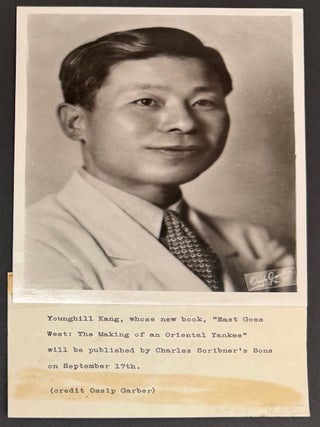 Cat.No: 333650 Younghill Kang, whose new book, "East Goes West: The Making of an...