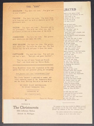 Cat.No: 333857 [Three handbills from The Christocrats