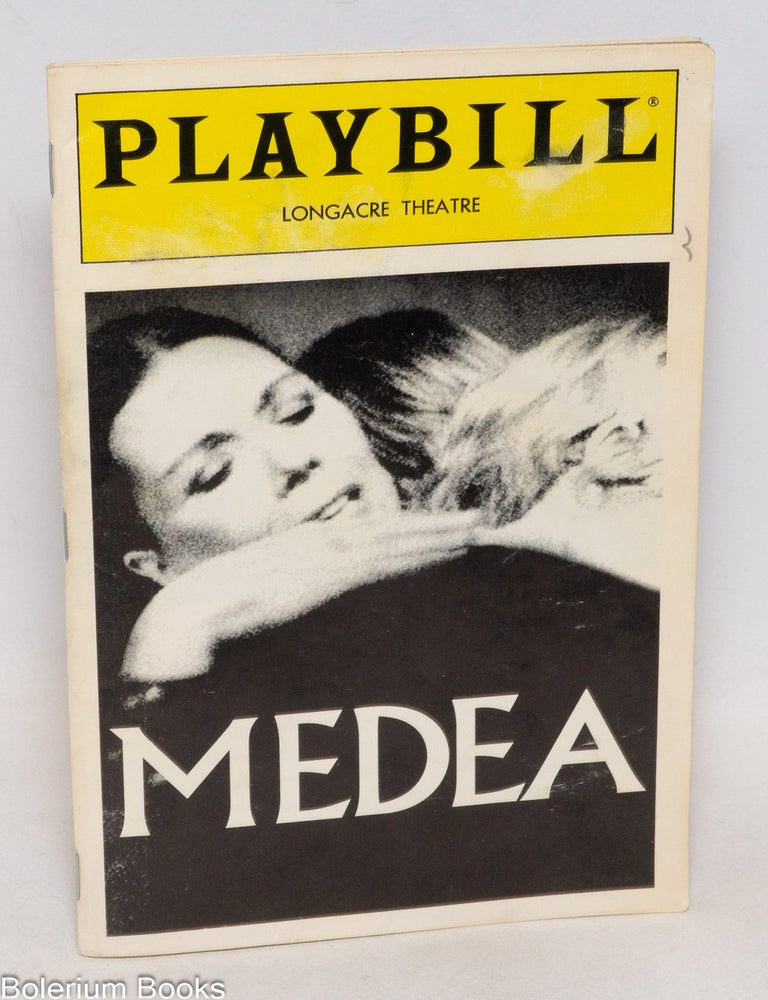 Cat.No: 334053 Playbill, Long Acre Theatre: Medea starring Diana Rigg vol. 94, #6, June 1984 [signed]. Diana Rigg.
