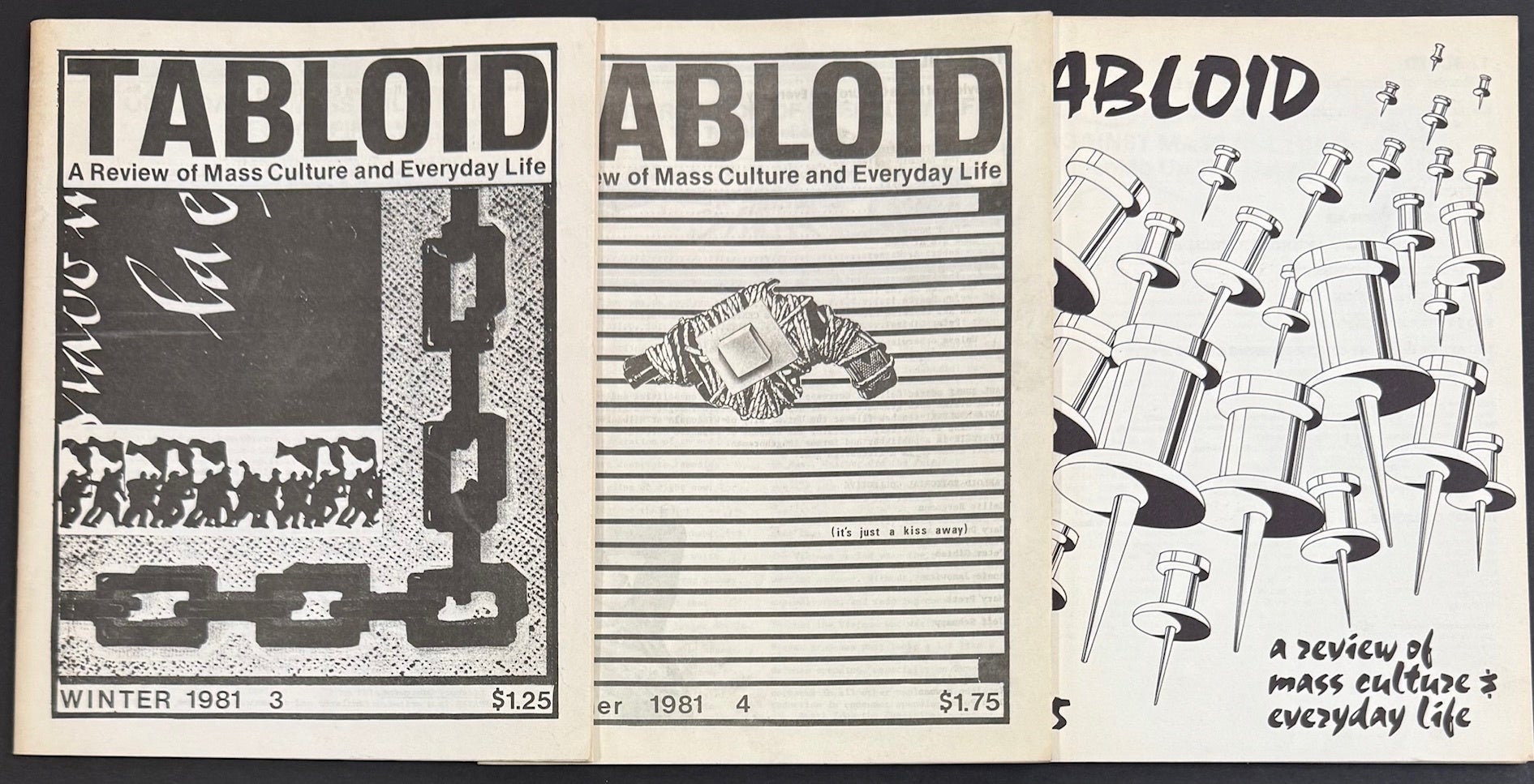 Mass Issue Tabloid: a review of mass culture and everyday life three issues