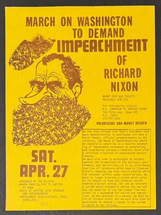 Cat.No: 334346 March on Washington to demand impeachment of Richard Nixon [handbill