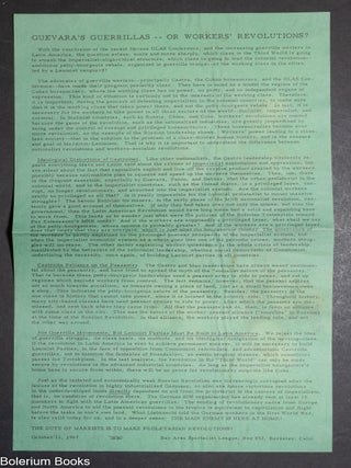 Cat.No: 334446 Guevara's guerillas - or workers' revolutions? [handbill