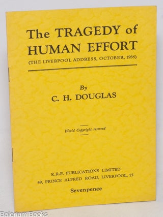 Cat.No: 334925 The tragedy of human effort. Notes for the speech delivered at the Central...