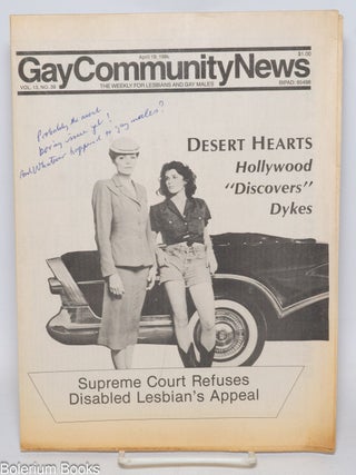 Cat.No: 334988 GCN: Gay Community News; the weekly for lesbians and gay males; vol. 13,...