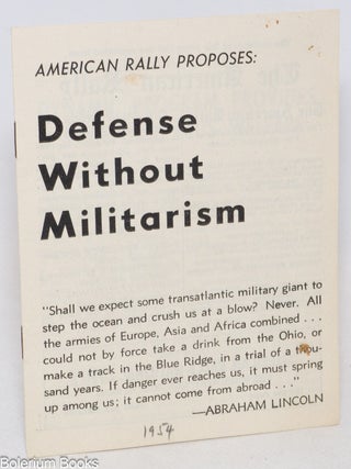 Cat.No: 335293 Defense without militarism