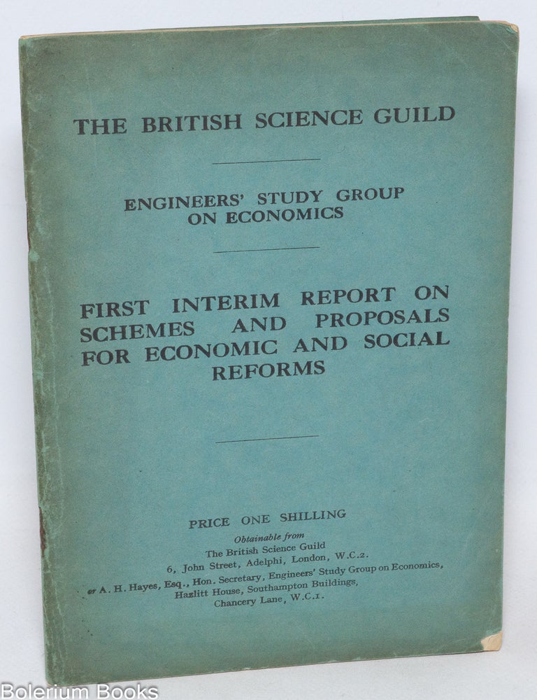 Cat.No: 335322 First Interim Report on Schemes and Proposals for Economic and Social Reforms