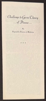 Cat.No: 335415 Challenge to Germ Theory of Disease by Reputable Doctors of Medicine