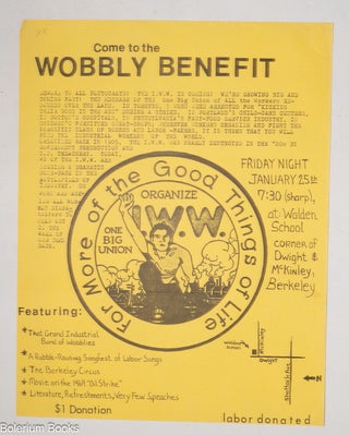 Cat.No: 335586 Come to the Wobbly benefit [handbill