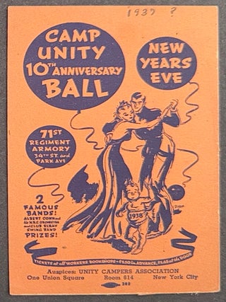 Cat.No: 335697 Camp Unity 10th Anniversary Ball. New Year's Eve [announcement card